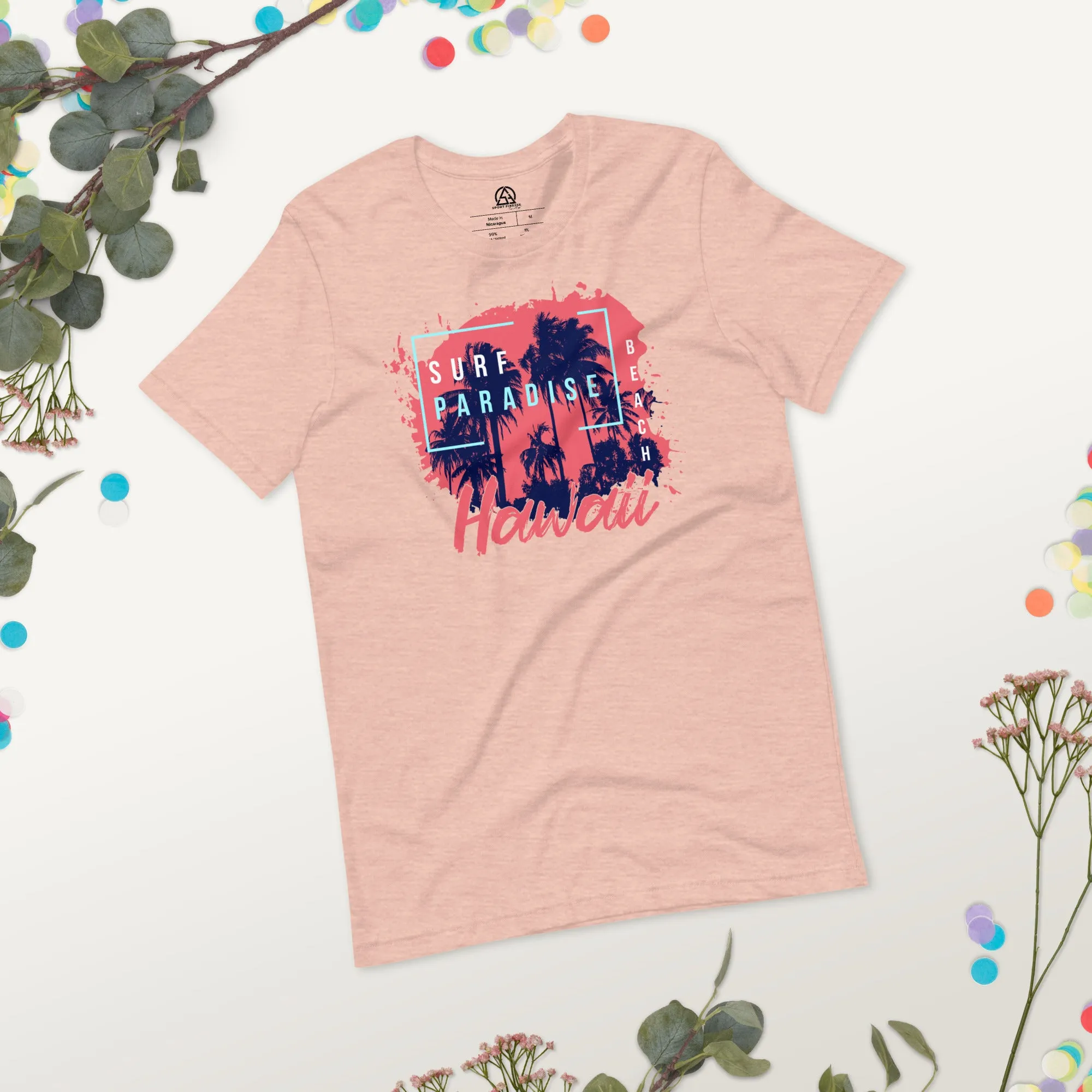 Surf Paradise Hawaii Beach Unisex t-shirt