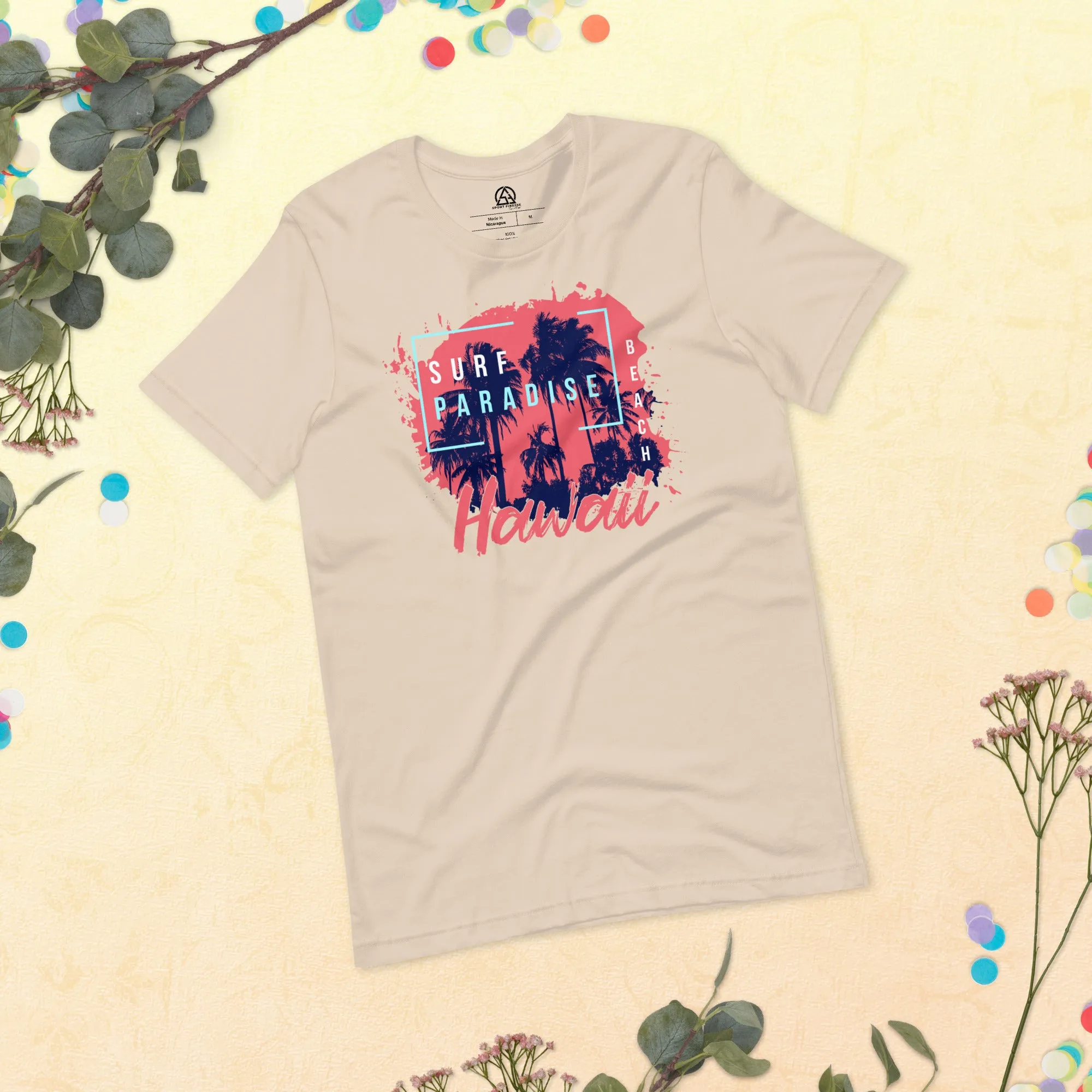 Surf Paradise Hawaii Beach Unisex t-shirt