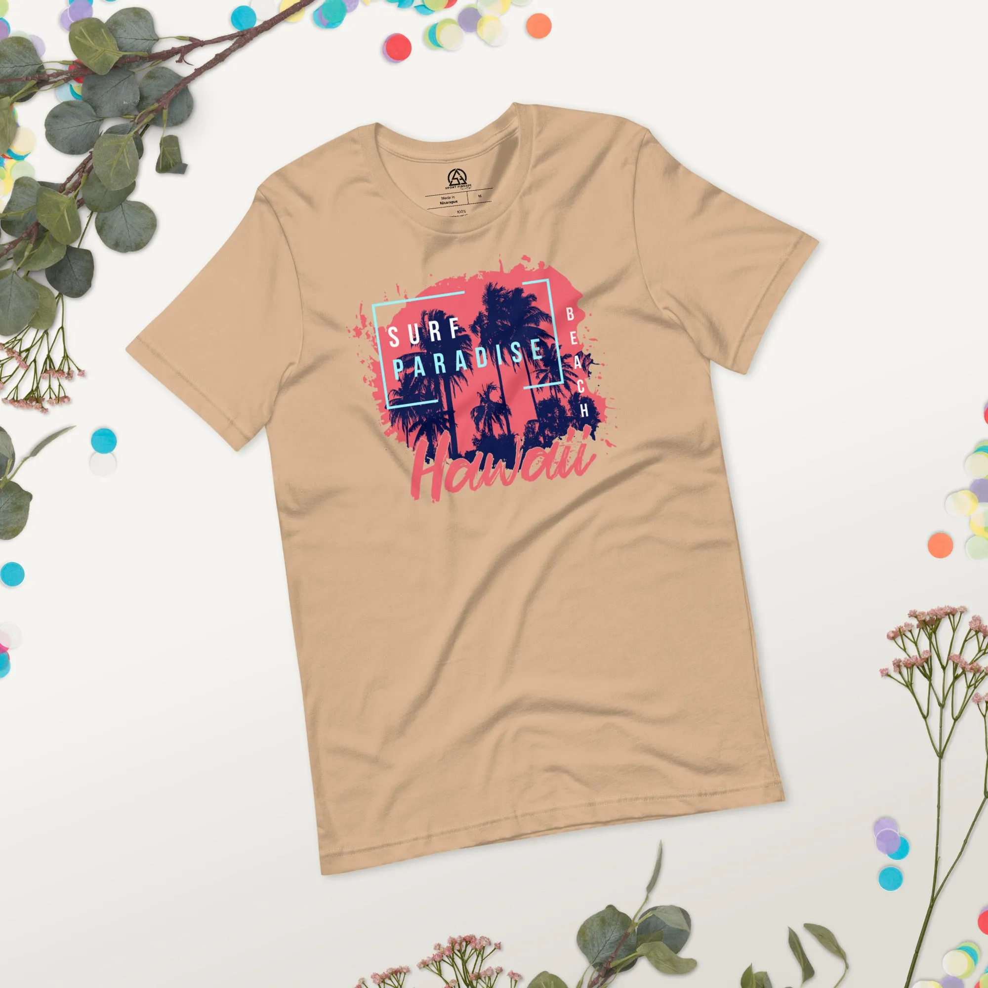 Surf Paradise Hawaii Beach Unisex t-shirt