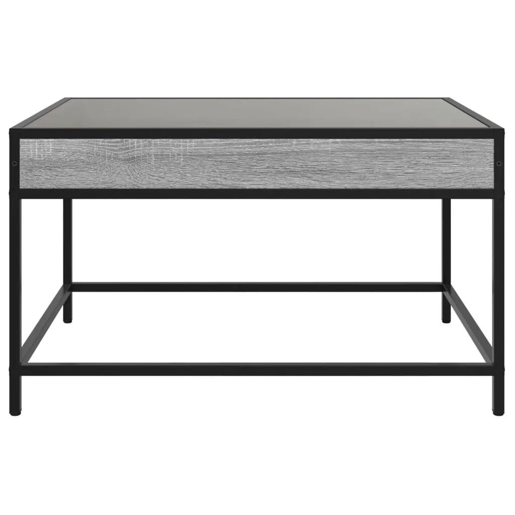 vidaXL Coffee Table with Infinity LED Grey Sonoma 70x50x41 cm