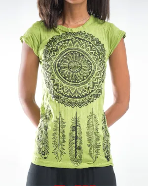 Womens Dreamcatcher T-Shirt in Lime