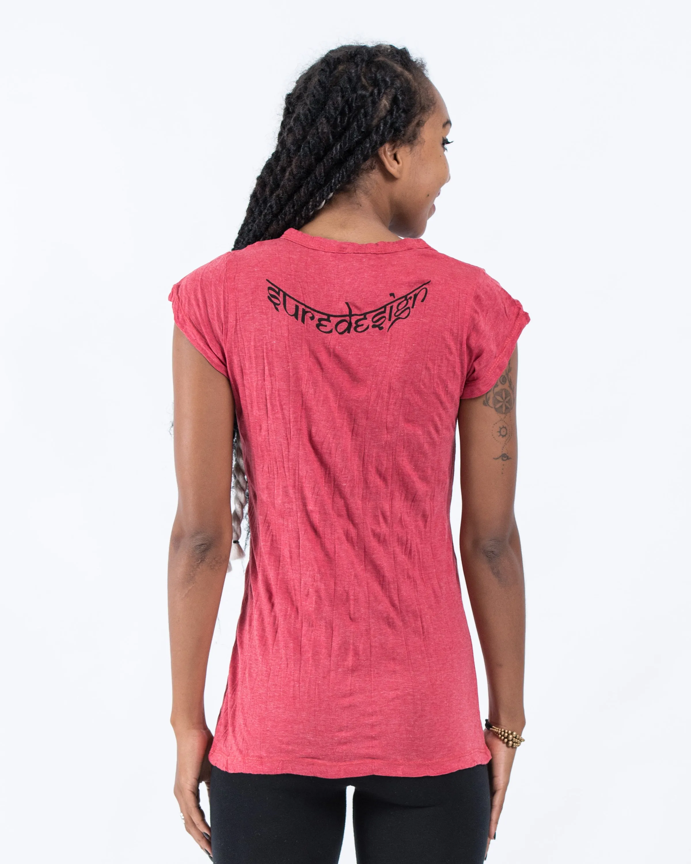 Womens Infinitee Om T-Shirt in Red