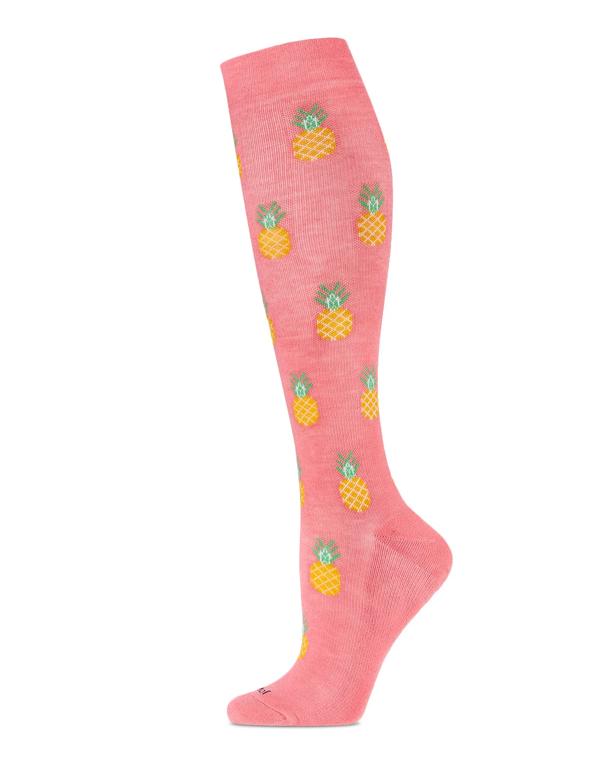 Women's Pineapple Paradise Bamboo Blend 8-15mmHg Graduated Compression Socks