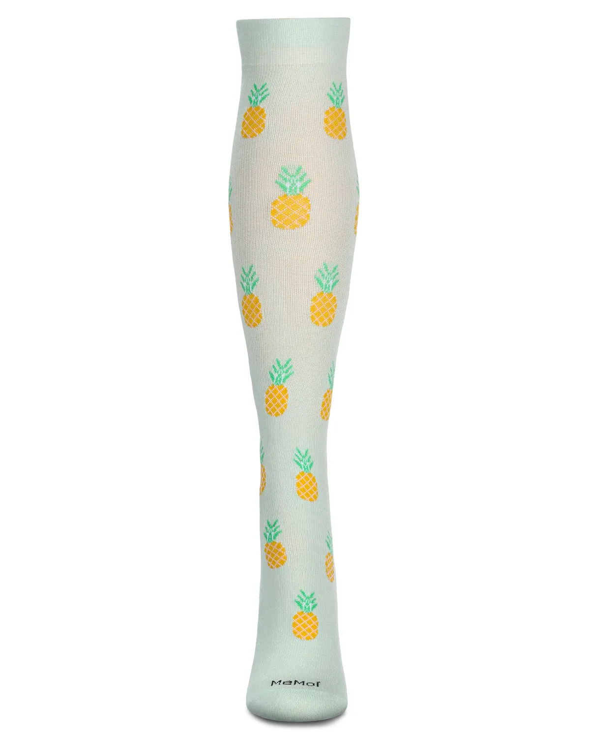Women's Pineapple Paradise Bamboo Blend 8-15mmHg Graduated Compression Socks